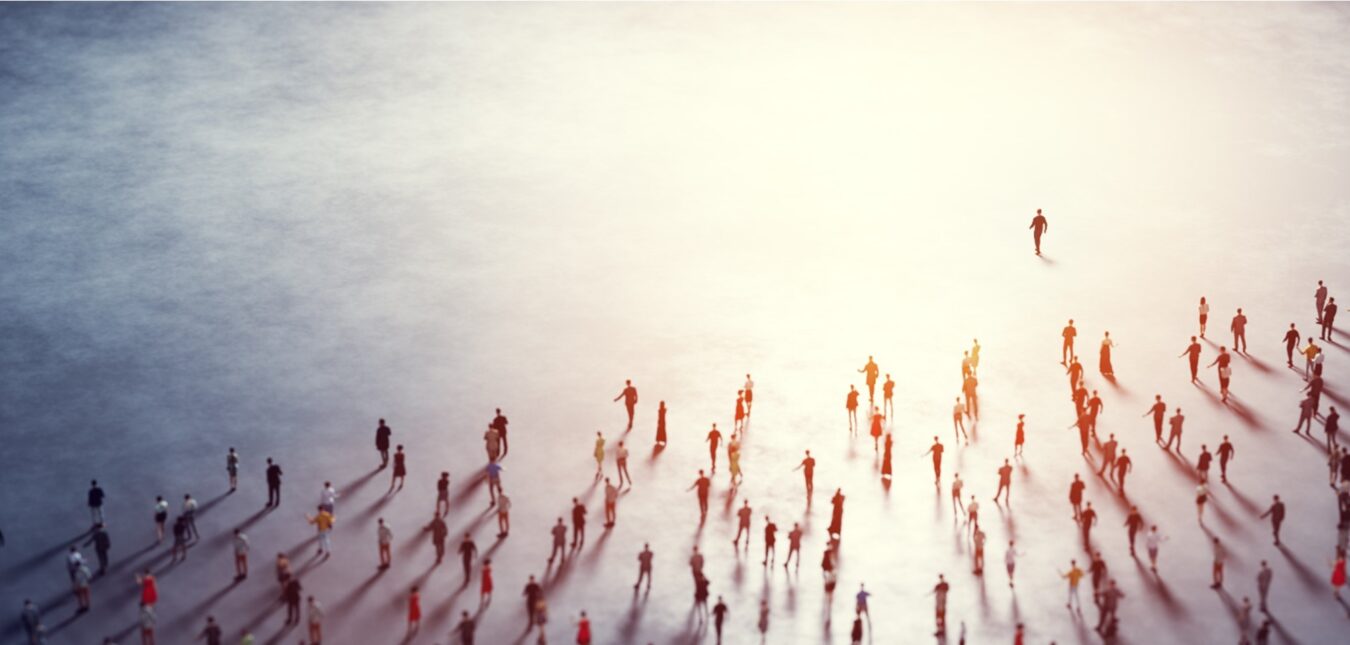 People from a distance