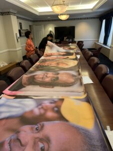 Images of residents on table